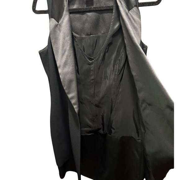 Ann Tijan for Kenar Vintage Tuxedo Dress – Black – Size 12 (Fits Modern 8/10) - Picture 7 of 12